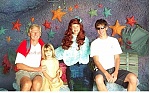 In 2000.  My kids with me at Disney World on the way south.  From left to right: Me, Diana (now 15), Ariel of Little Mermaid fame, and Christopher...
