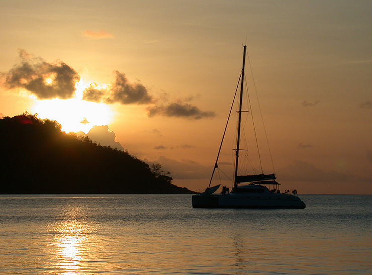 Sunset in the Seychelles