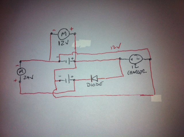 24v / 12 V Battery Wiring Diagram