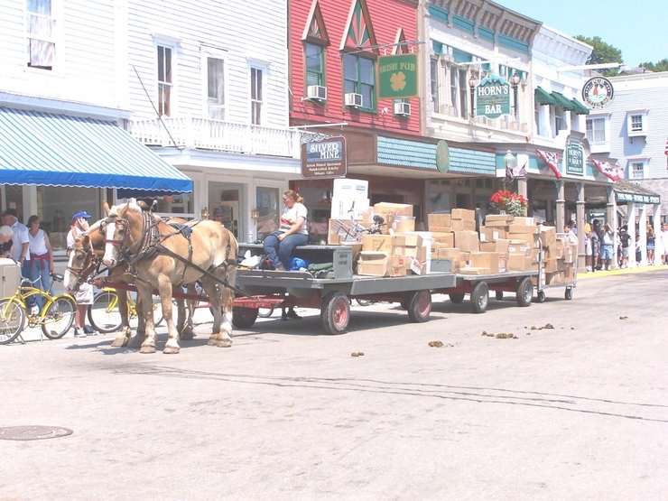 9. The U.P.S. truck on Mackinac. !!