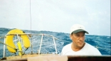 Capt. John helming Eroica