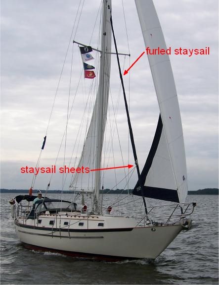 Cutter W/ Staysail Furled