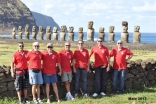 Easter Island With Crew And Moais