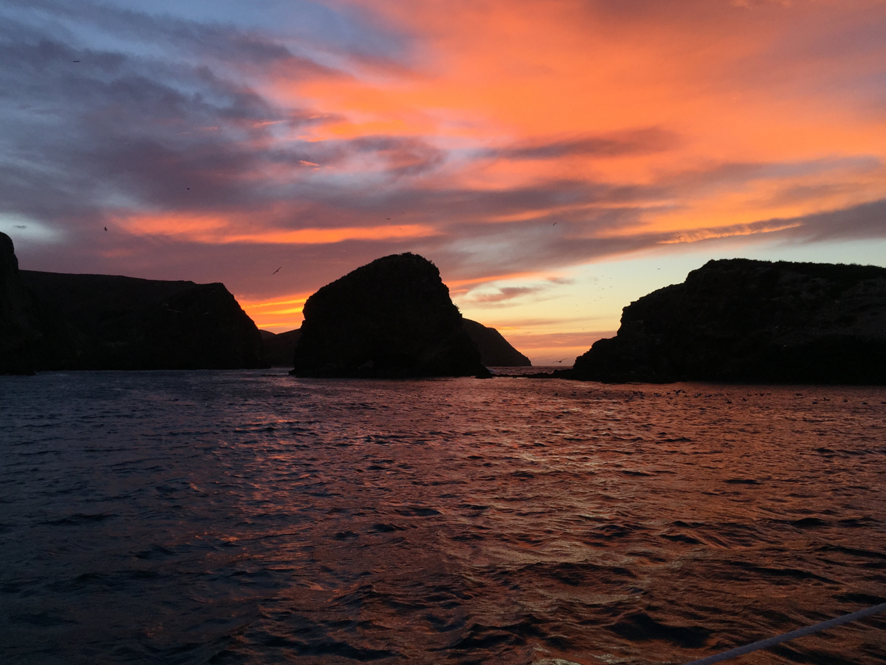 Santa Cruz Island sunset.