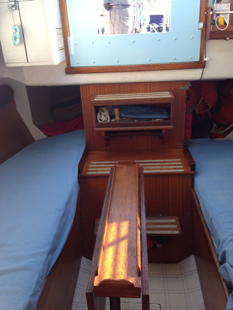 Columbia 29 Interior Looking Aft