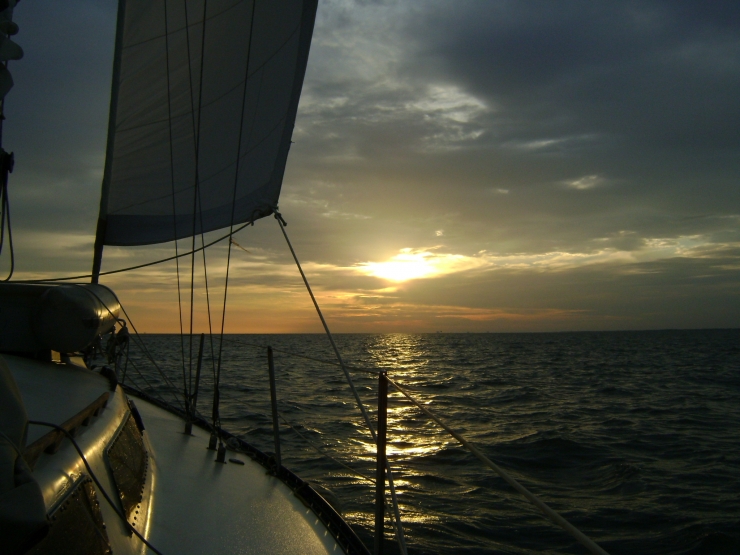 Sailing Into Biloxi Sunset