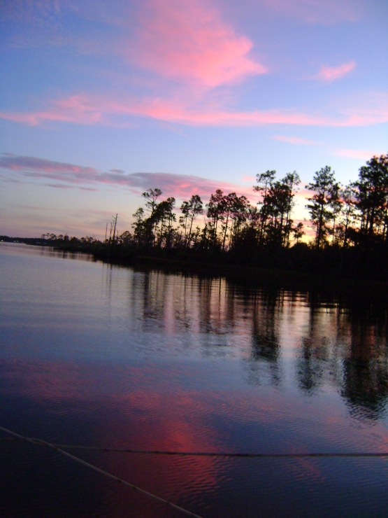 ingrams bayou at sunset