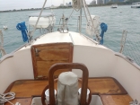 Aft Deck Of Barry Duckworth With Emergency Tiller Over Cabin Top