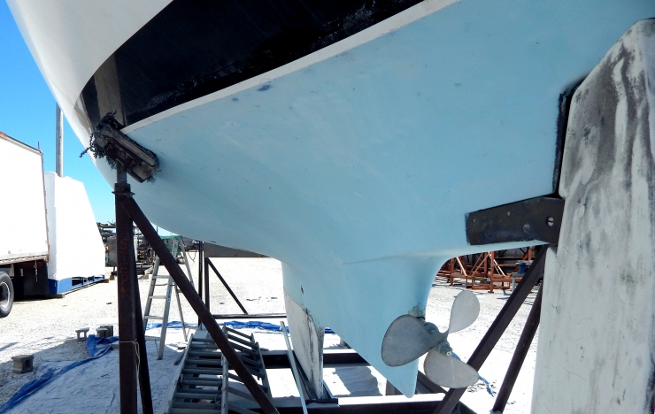 Hull Blasted Stern View