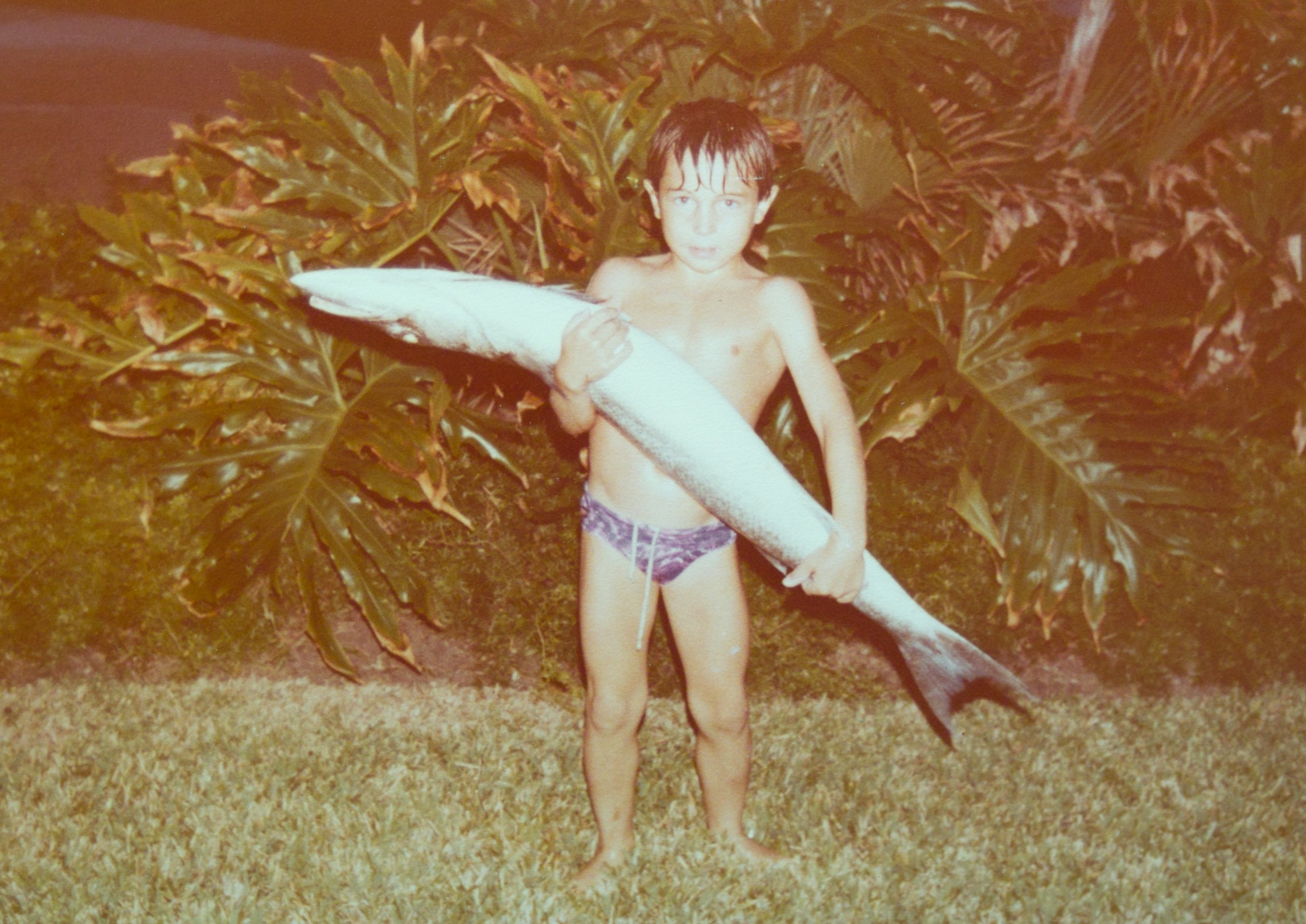 Me With The Barracuda That I Reeled In From The Beach A Long Time Ago.