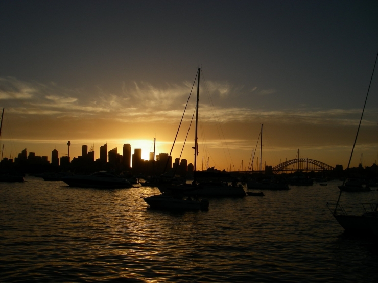 Sunset Sydney Harbour Nye