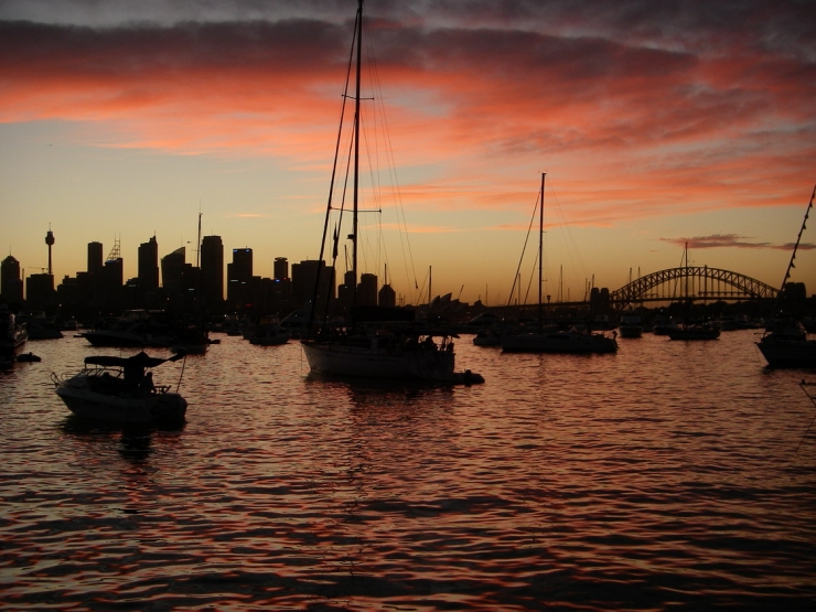 Sunset Sydney Harbour Nye
