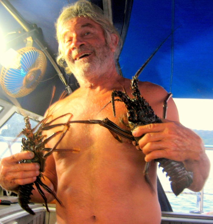 Keith With Dinner In The Banyak Islands