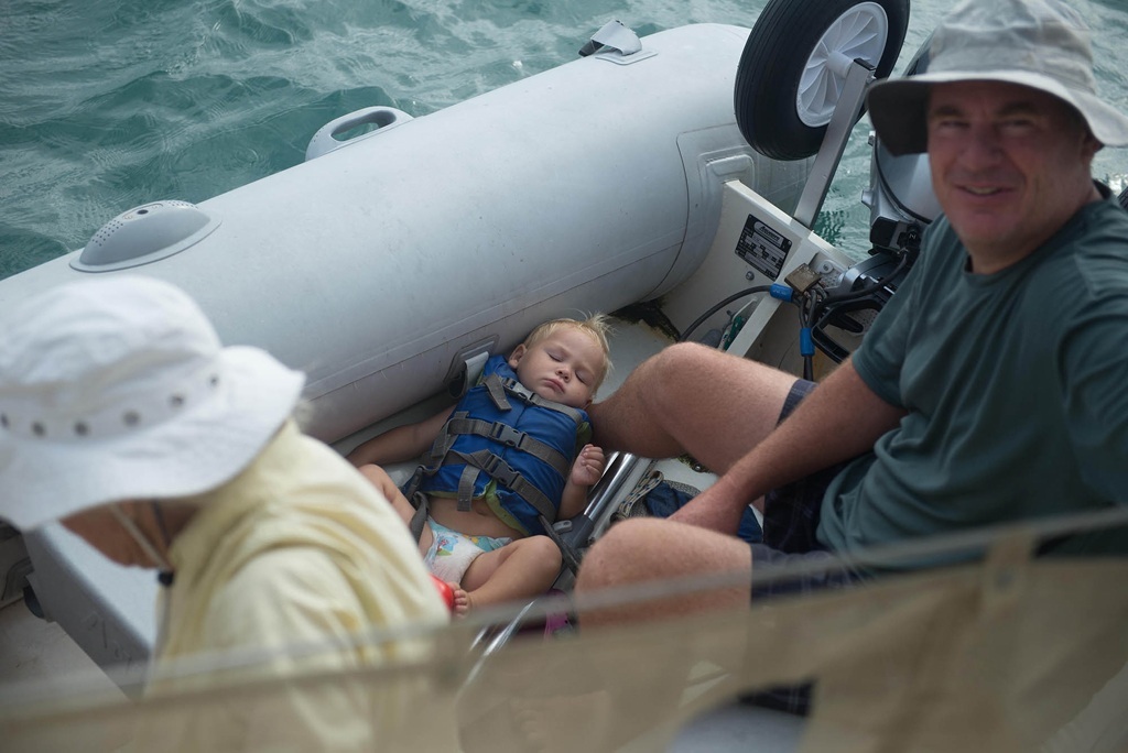 Valiant Asleep In The Dinghy