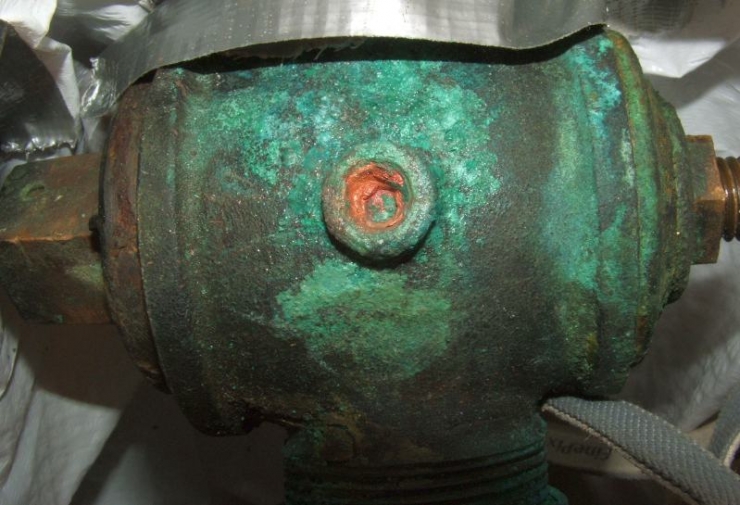 Corrosion Of 1/4" Plug On Seacock