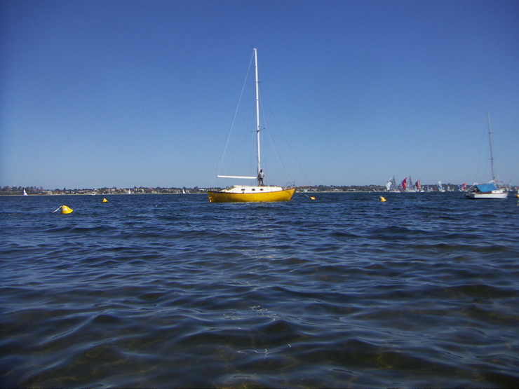 Yellow Footpath at mooring