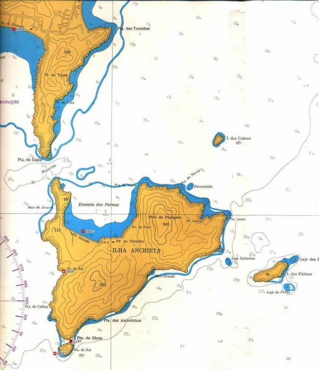 Sea-map Ilha Anchieta