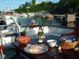 Prawns on the aft deck