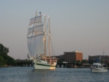 Tall ship on Fox River in Green Bay, WI