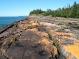 Lichen cover shoreline Lake Superior