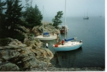 Foggy day at Beardrop Harbor, North Channel Lake Huron