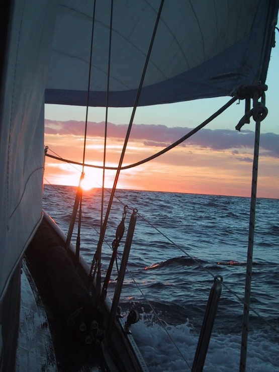sunset under sail
