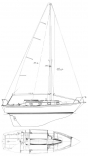 Cape Dory 28 Drawing