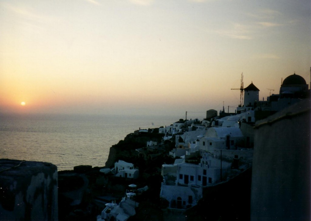 Santorini by sunset