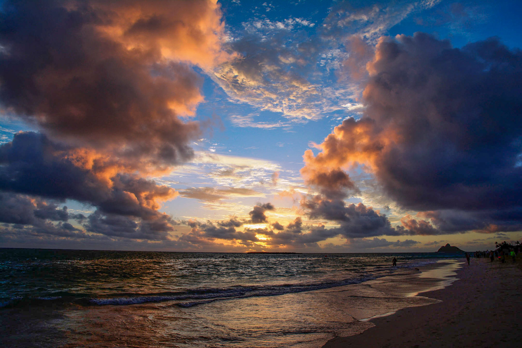 Sunrise Over Flat Island, Kailua, Oahu