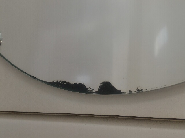 New Bathroom Mirrors Backing Ling, How To Fix Mirror Silvering