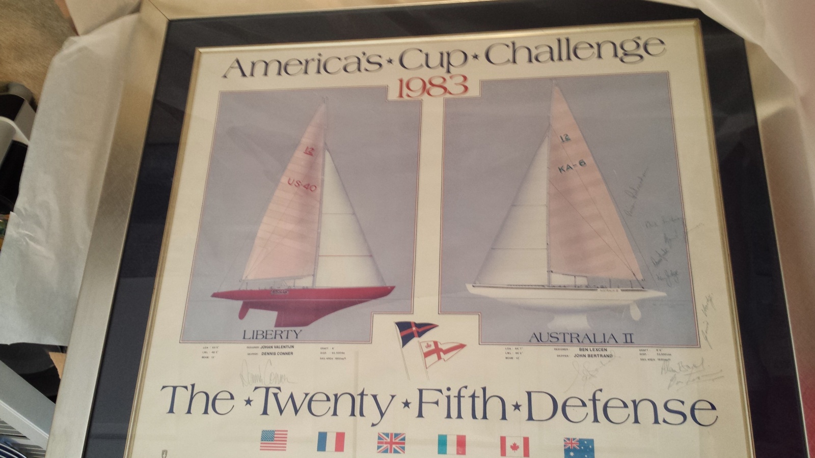 For Sale: Original Signed 1983 Americas Cup Poster - Cruisers & Sailing  Forums