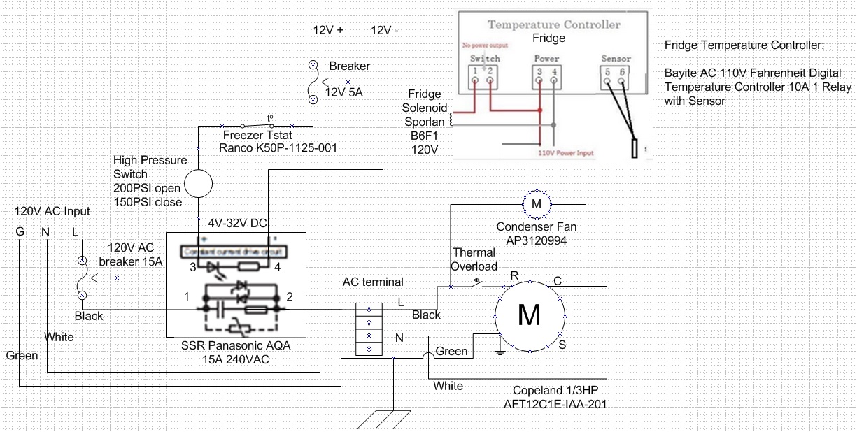 Description: Refrigerator thermostat connection and full electric wiring  refrigerator diagram w…
