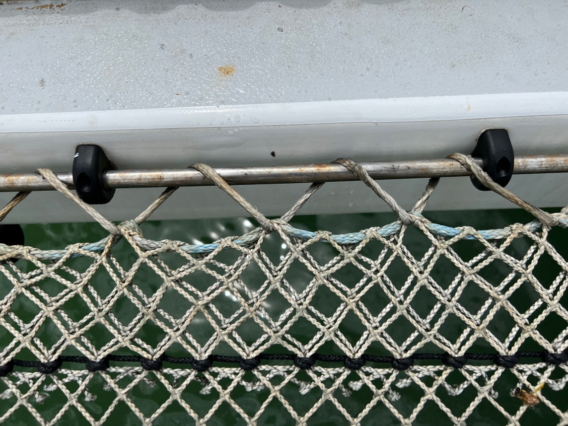 How to make the cargo netting on the front of a catamaran? - Cruisers &  Sailing Forums