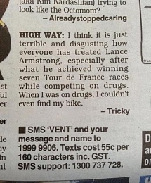 Click image for larger version

Name:	I think Lance Armstrong has been poorly treated.jpg
Views:	313
Size:	86.3 KB
ID:	57236