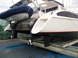 Outboards On 35 Catamaran Cruisers Sailing Forums