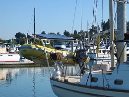 Click image for larger version

Name:	Dinghy in davits.jpg
Views:	824
Size:	430.1 KB
ID:	88142