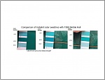 Comparison of The gelcoat colors available from Instatint stock and a 1990 Nimble Hull