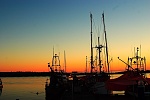 Fisherman's Wharf Steveston, BC 
looking onto the Frazier River at sunset.