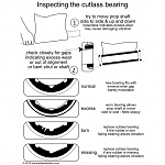 Some wear in the rubber of a cutlass bearing is normal; however, noticeable or uneven deterioration from the previous inspection should be...