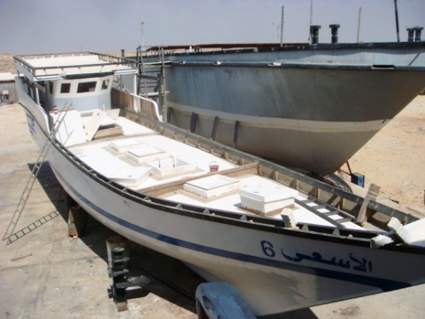 fishing dhow before cutting deck out for cargo hold