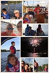 July 4th Gathering - right after purchase - great first evening out on the boat with the Grandkids