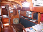 Interior, starboard settee