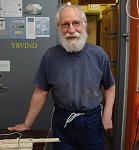 Sven Yrvind in his workshop. Sweden, Vastervik, 2014