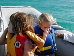 Boy have they grown since this pic was taken. Still have those life jackets!