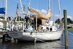 KAREN, 1965 Alberg 35. Hull number 190 of 280.Won 1965 Mackinac. D.Q.due to ad measurement glitch. Participated in next four Macs,trucked from...