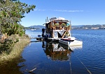 I helped build and design my friends house boat on the Huon River, Tasmania. He is still building wooden boats.
