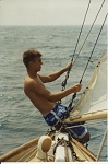 Bruce's son, Kyle (then age 16) bow-riding