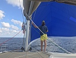 Flying the Head sail