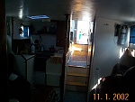 Looking aft from the main salon to the pilot house.