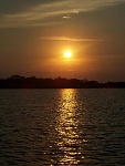Sunrise over Eau Gallie, Florida, while at anchor.